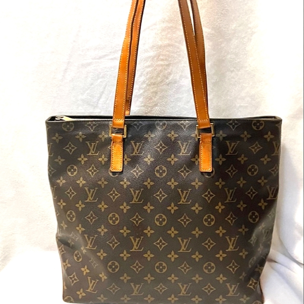 💥 Louis Vuitton Monogram Cabas Mezzo Tote Shoulder Bag Purse Pre-owned